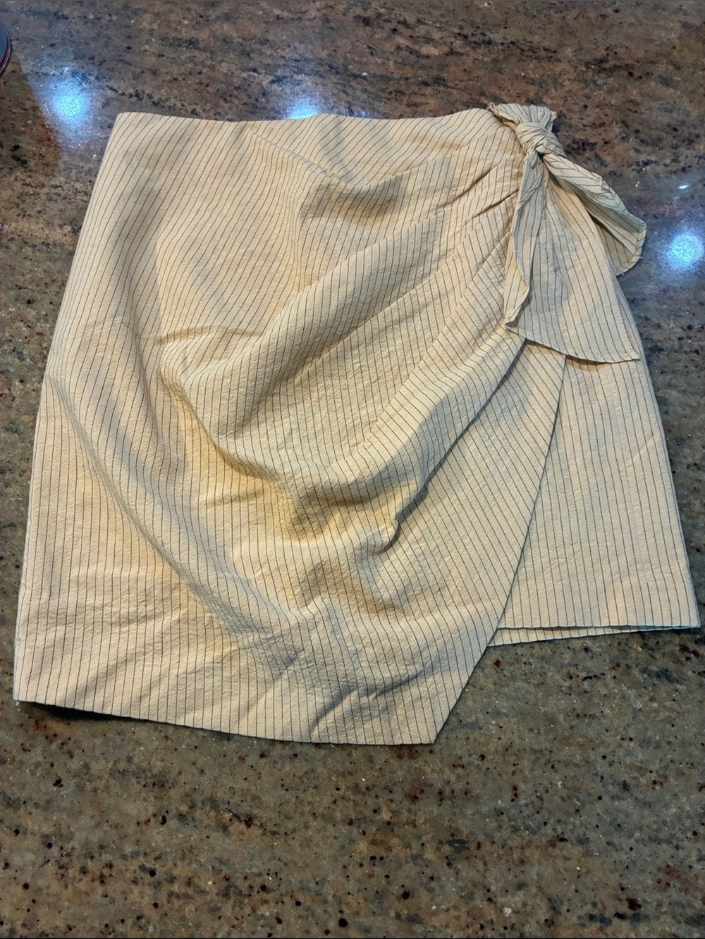 Zara Woman’s Draped Stripped Asymmetrical Mini Skirt Size: S